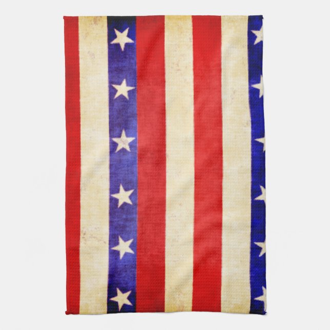 Red, White and Blue Kitchen Towel (Vertical)