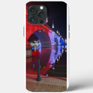 Red, white, and blue London Bridge Lake Havasu iPhone 13 Pro Max Case