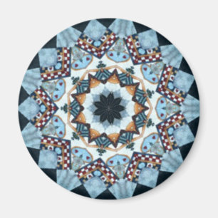 Red, white and blue medallion magnet