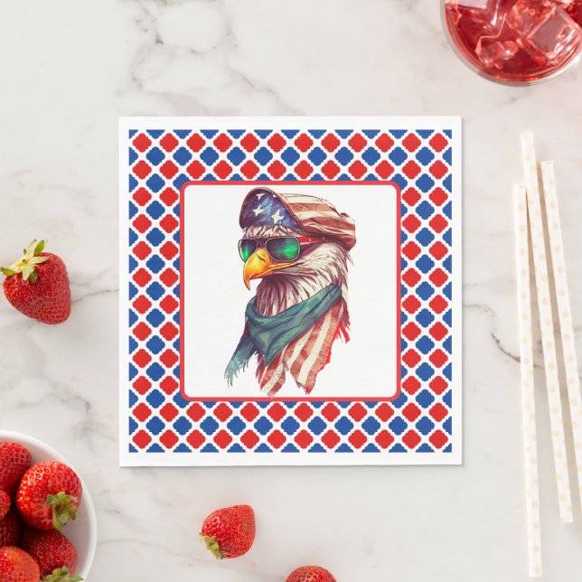Red White And Blue Napkin (Insitu)