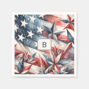 Red White and Blue Napkin