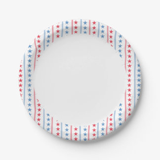 Red White and Blue party plates
