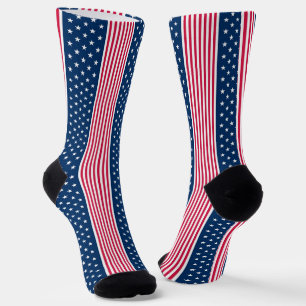 Red White And Blue Patriot Socks