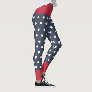 Red, White, and Blue Patriotic 4th of July Leggings