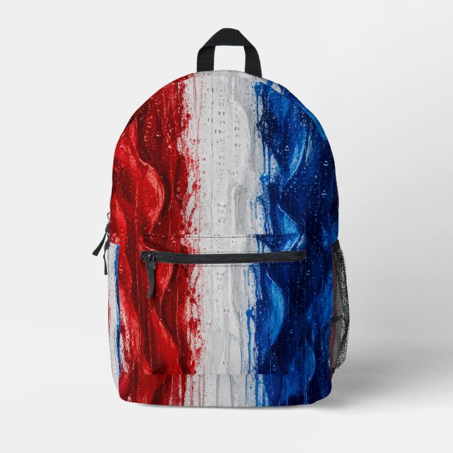 Red White and Blue patriotic Backpack (Front)