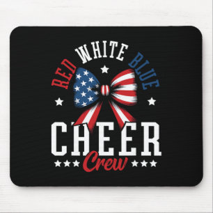 Red White And Blue Patriotic Cheer Crew Cheerleade Mouse Pad