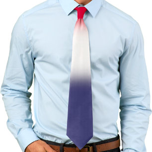 Red White and Blue Patriotic Gradient Tie