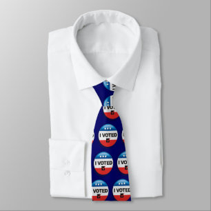 Red White and Blue Patriotic I Voted Tie