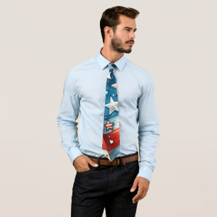 Red, White and Blue Patriotic  Tie