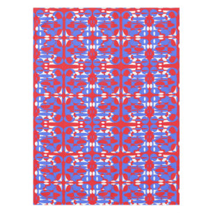 Red, white and blue pattern spheres tablecloth
