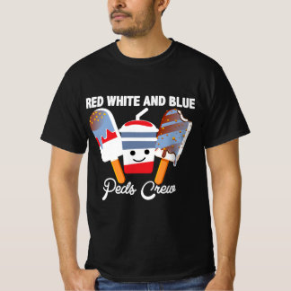 Red White And Blue Peds Crew T SHIRT DESIGN