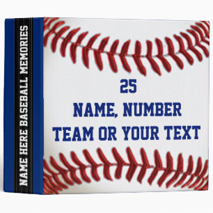 Red, White and Blue Personalized Baseball Binders