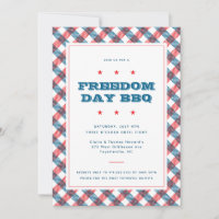 Red White and Blue Plaid Fourth of July BBQ