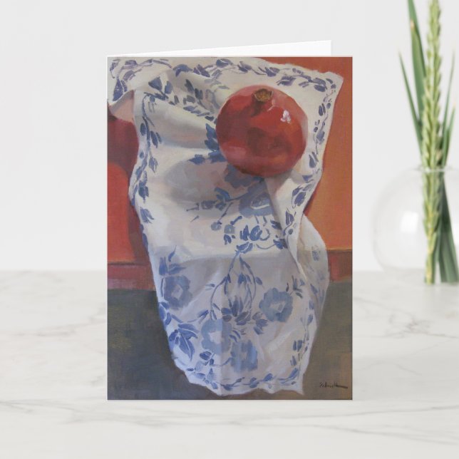 Red White and Blue Pomegranate Card (Front)