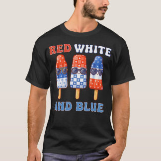 Red White And Blue Popsicles American Patriotic T-Shirt