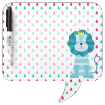 Red, White, and Blue Raindrops Blue Lion Dry Erase