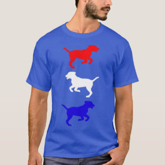 Red White and Blue Running Dogs T-Shirt