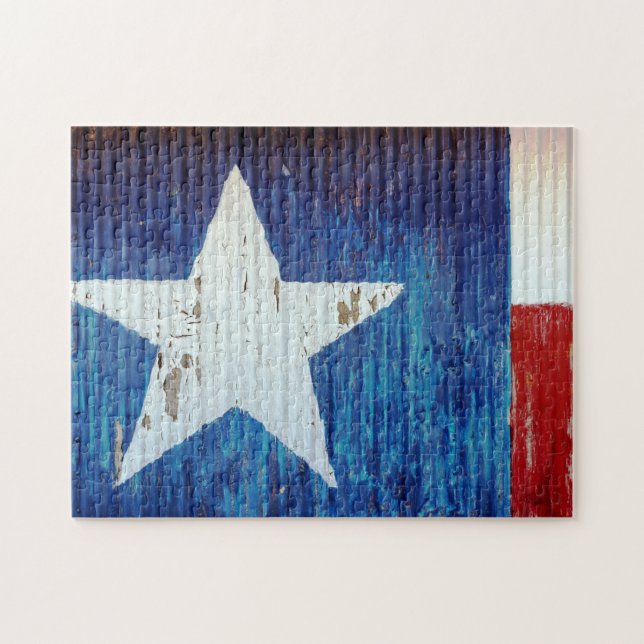 Red White and Blue Rustic Jigsaw Puzzle (Horizontal)
