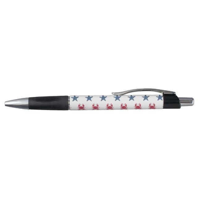 Red White And Blue Sea Symbol Pattern Pen (Top)