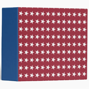 Red White and Blue Star Binder