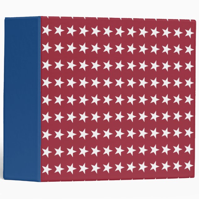 Red White and Blue Star Binder (Front/Spine)