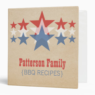 Red, White and Blue Star Cascade Binder (1.5 inch)