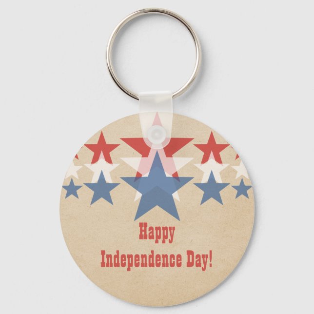 Red, White and Blue Star Cascade Keychain (Front)