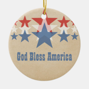 Red, White and Blue Star Cascade Ornament