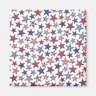 Red White and Blue Stars America Patriotic  Magnet