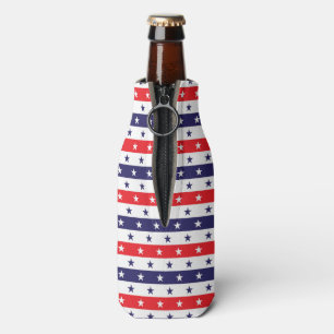  Red White and Blue Stars and Stripes Bottle Cooler