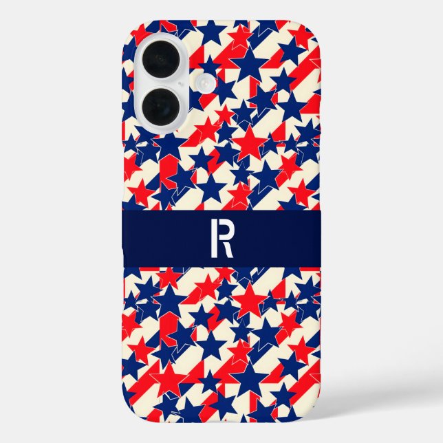 Red, White, and Blue Stars and Stripes Case-Mate iPhone Case (Back)