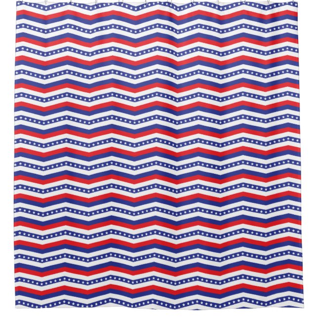 Red White and Blue Stars and Stripes Chevron (Front)