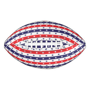 Red, White and Blue Stars and Stripes  Football