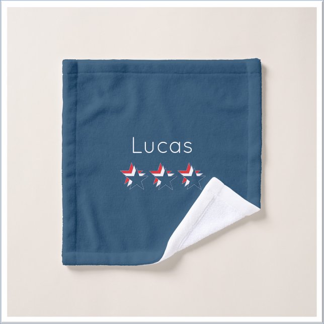 Red White and Blue Stars Bath Towel Set (Creator Uploaded)