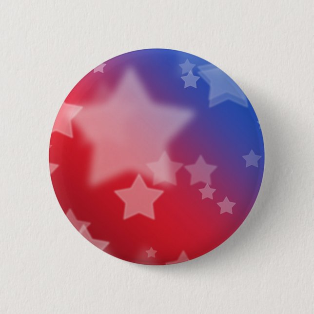 Red White and Blue Stars Button (Front)
