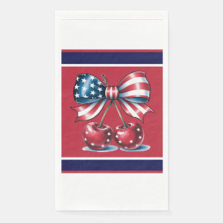 Red White And Blue Stars Paper Guest Towels Napkin