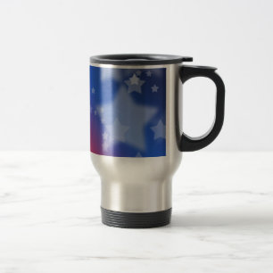 Red White and Blue Stars Patriotic Aluminum Mug