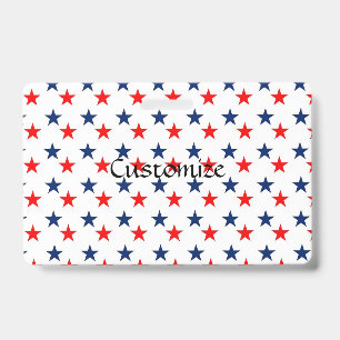 Red, white and blue stars patriotic badge