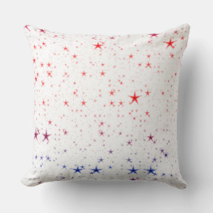 Red, White and Blue Stars Throw Pillow