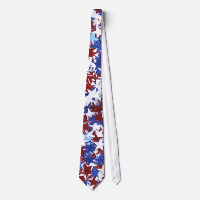Red, White and Blue Stars Tie (Front)