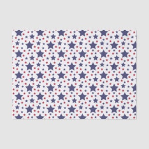 Red White And Blue Stars Tissue Paper