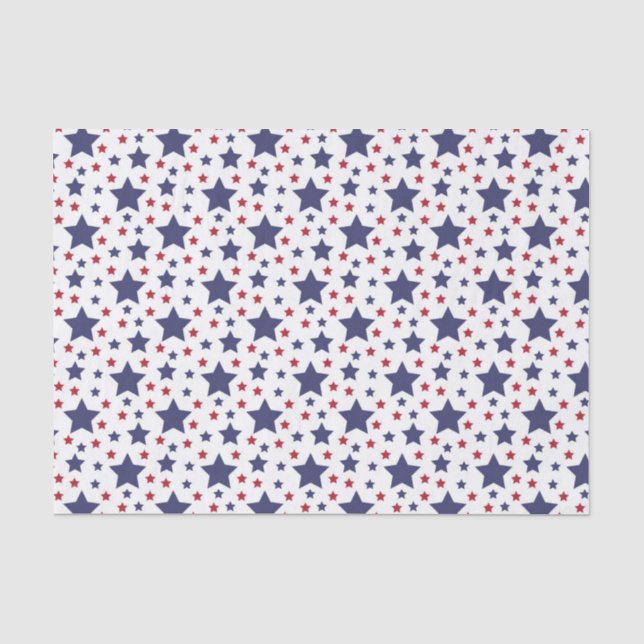 Red White And Blue Stars Tissue Paper (Front)