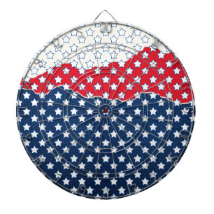 Red, White and Blue Stars (USA) (United States) Dartboard