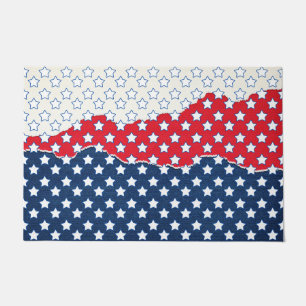 Red, White and Blue Stars (USA) (United States) Doormat