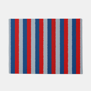 Red, White and Blue Stripe Patriotic Doormat