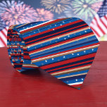 Red, White and Blue Striped Patriotic Necktie<br><div class="desc">This patriotic necktie features bold red, white, and blue stripes, perfect for expressing your love for your country on special occasions. The classic striped pattern adds a touch of timeless style to any outfit. Ideal for the Fourth of July, Memorial Day, or any patriotic event, this necktie is a versatile...</div>