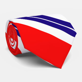 Red White and Blue Striped Tie