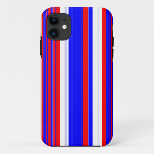 red white and blue stripes iPhone 11 case