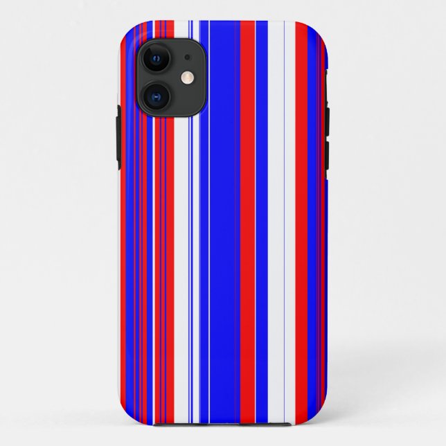red white and blue stripes Case-Mate iPhone case (Back)