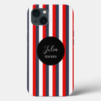 Red, white and blue stripes custom name